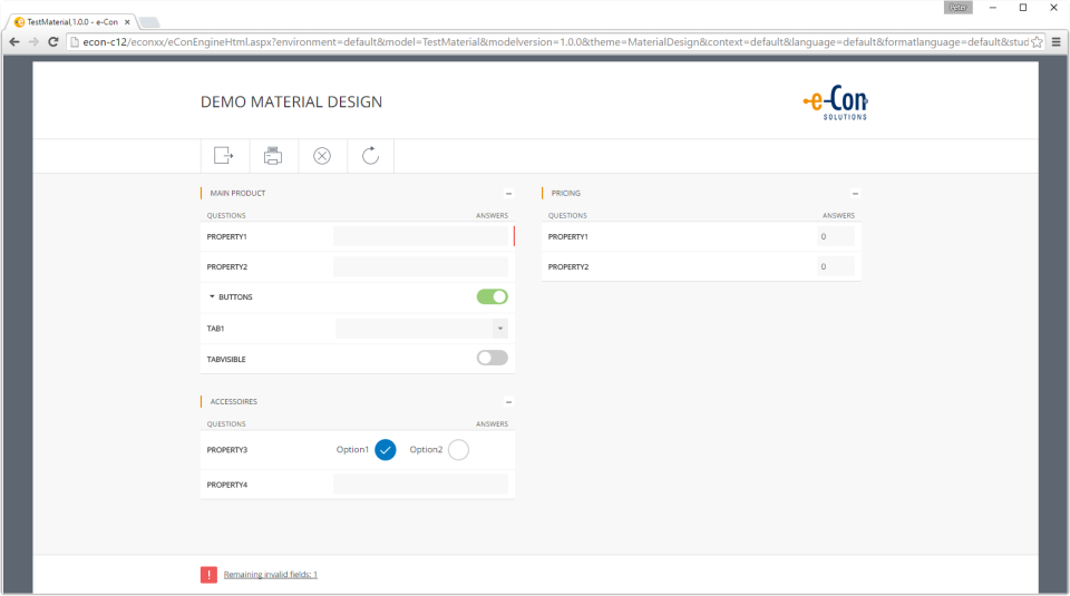 screenshot of eCon for Dynamics AX NAV & CRM